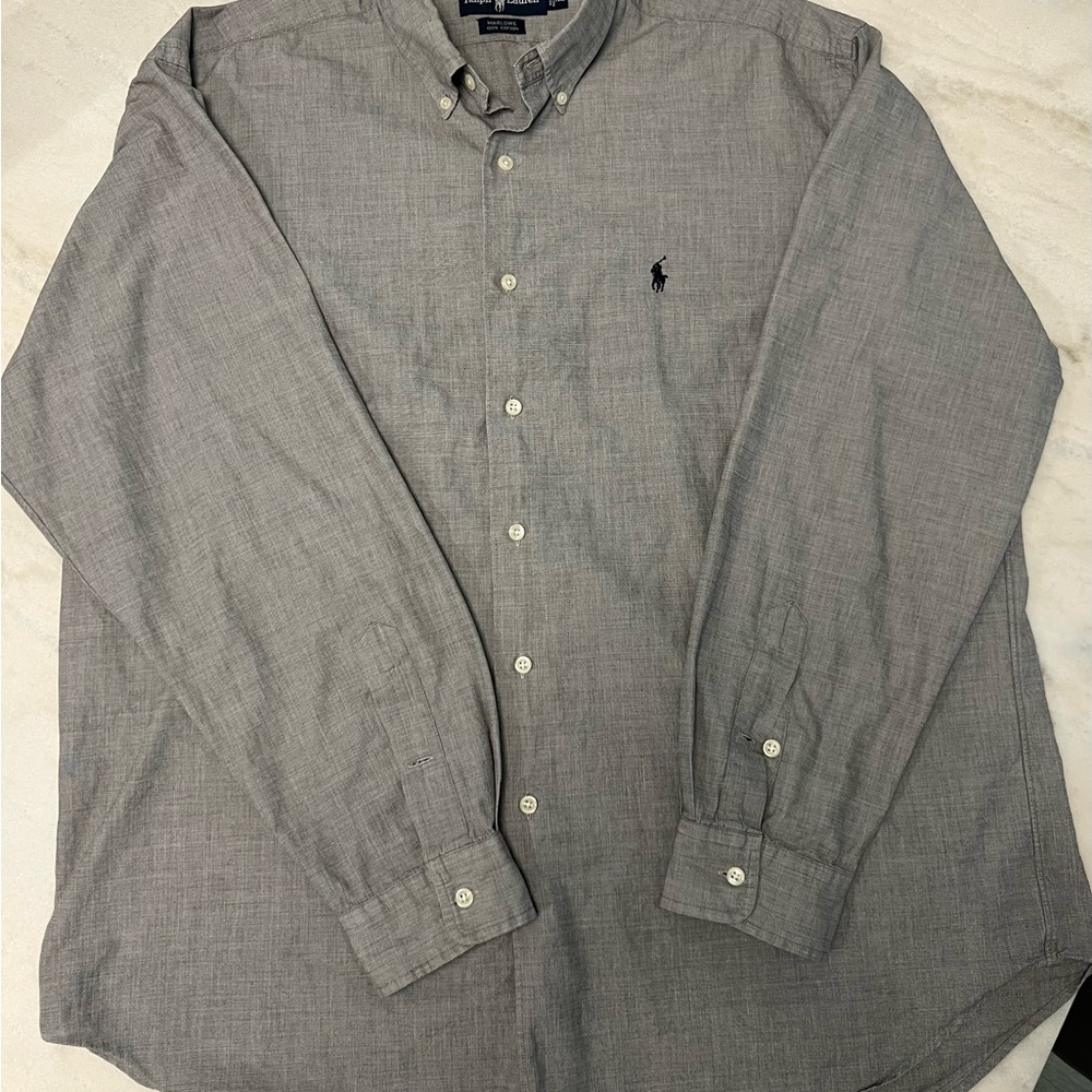 Ralph Lauren Gray Casual Button Down Shirt